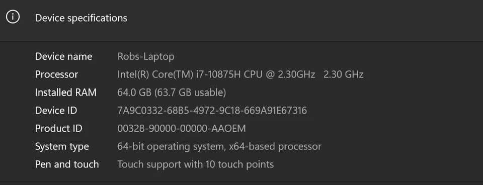 Dell XPS 9500 Computers 1TB 16GB Used - Good