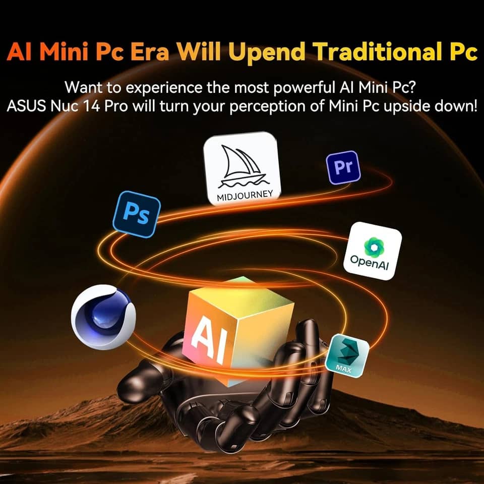 ASUS NUC 14 Pro Tall Computers 256GB 8GB Refurbished - Excellent