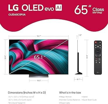 LG oled65c5pua TVs Black New