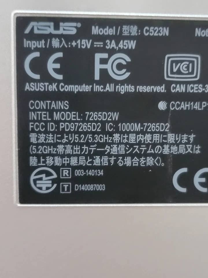 ASUS Chromebook C523NA Computers 32GB 4GB Open-Box Excellent