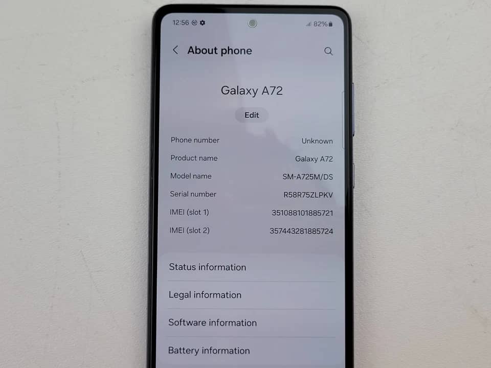 Samsung Galaxy A72 Cell Phones Black Unlocked 128GB Open-Box Excellent