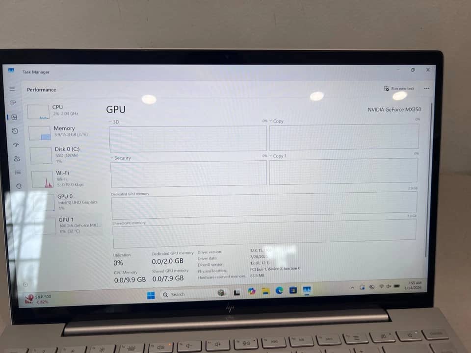 HP Envy 13 Computers 256GB 8GB Refurbished - Excellent