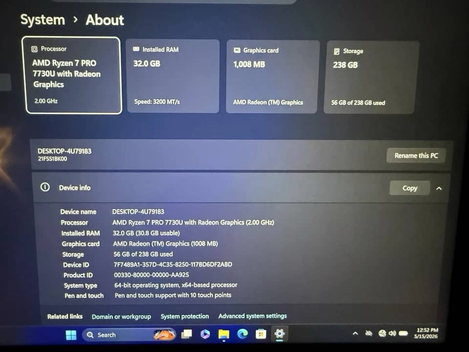 Lenovo Yoga 13 Computers 240GB 8GB Used - Good