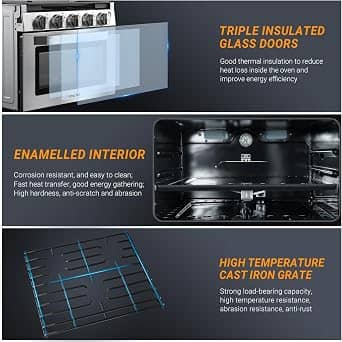 AMZCHEF HCK173-22A1 Gas Ranges New