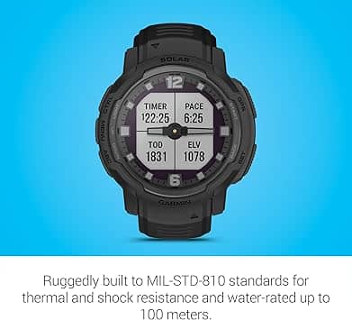 Garmin Instinct Crossover Solar Smartwatches Blue 32mm New