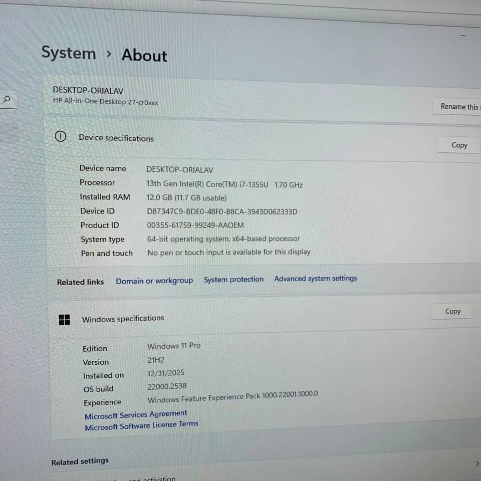 HP 27-cr Computers 1TB 16GB New