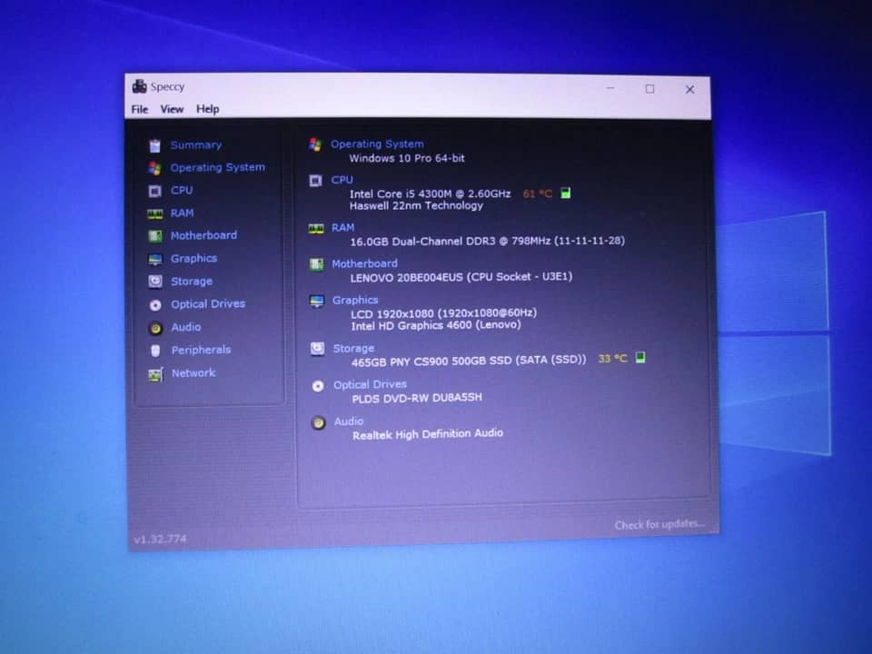 Lenovo ThinkPad T540p Computers 128GB Used - Good