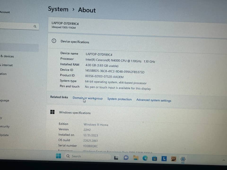 Lenovo 130S Computers Used - Good