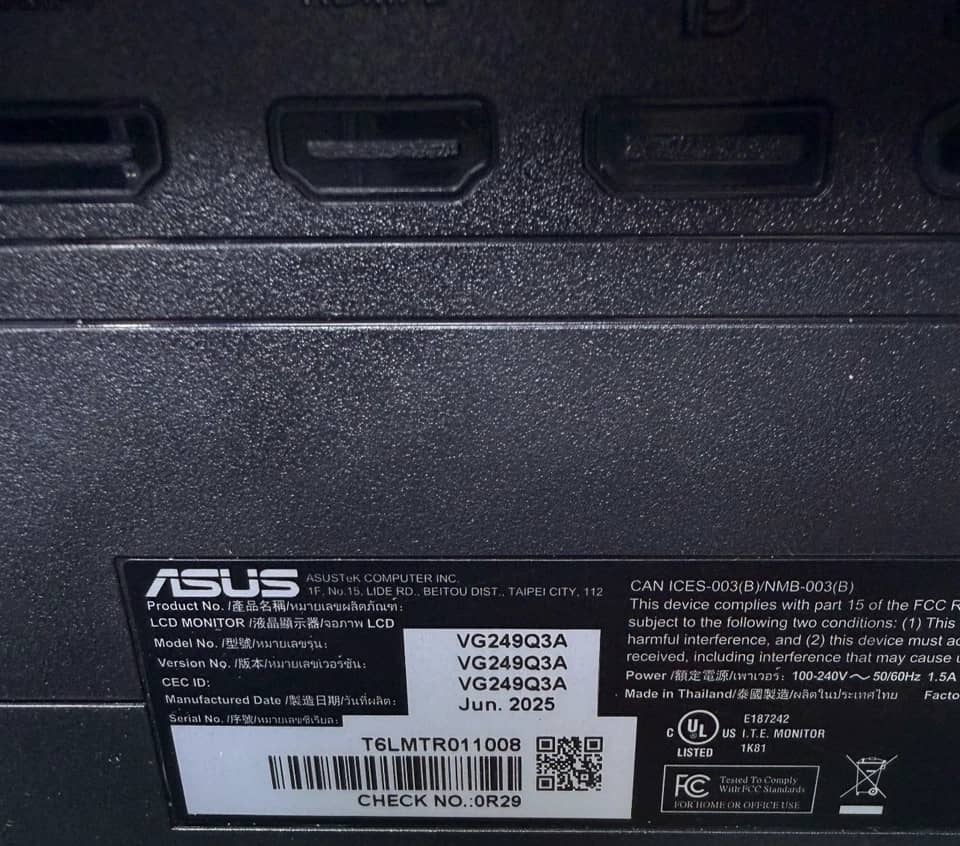 ASUS VG249Q3A Monitors New