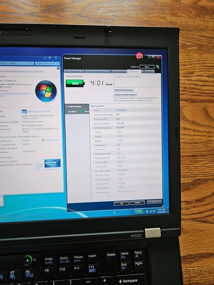 Lenovo ThinkPad W520 Computers 256GB 16GB Refurbished - Excellent