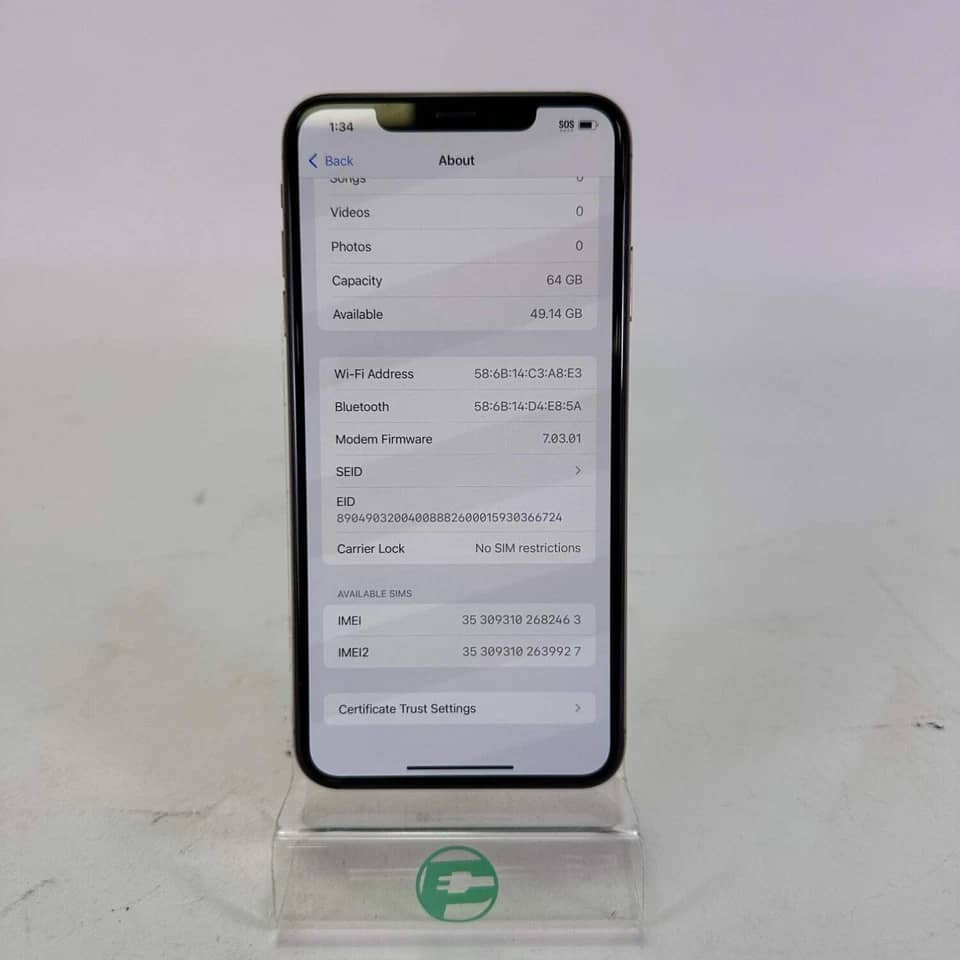 Apple iPhone XS Max Cell Phones Gold AT&T 256GB Refurbished - Excellent