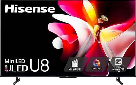 Hisense U8K TVs Black New