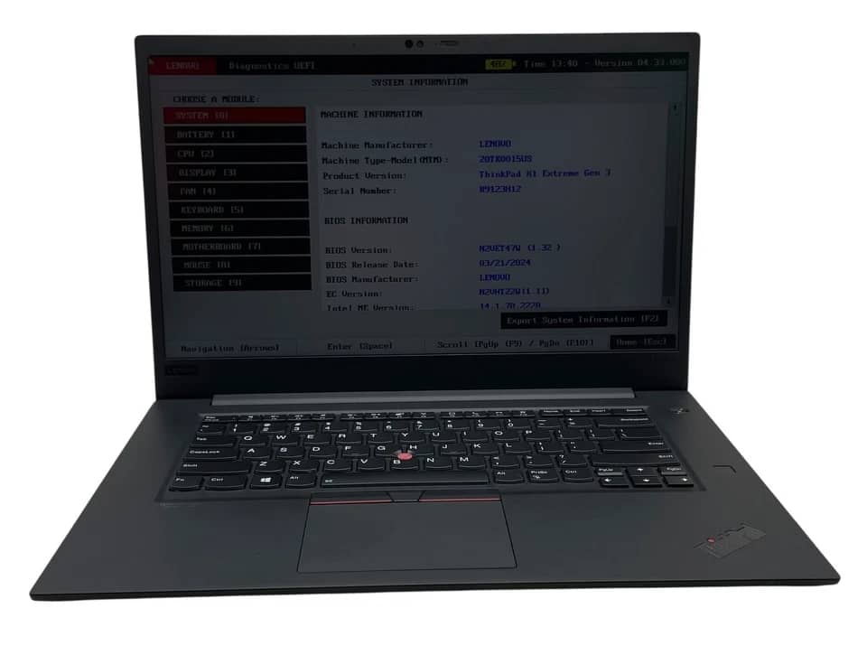Lenovo ThinkPad X1 Extreme Gen 3 Computers 1TB 32GB Used - Good