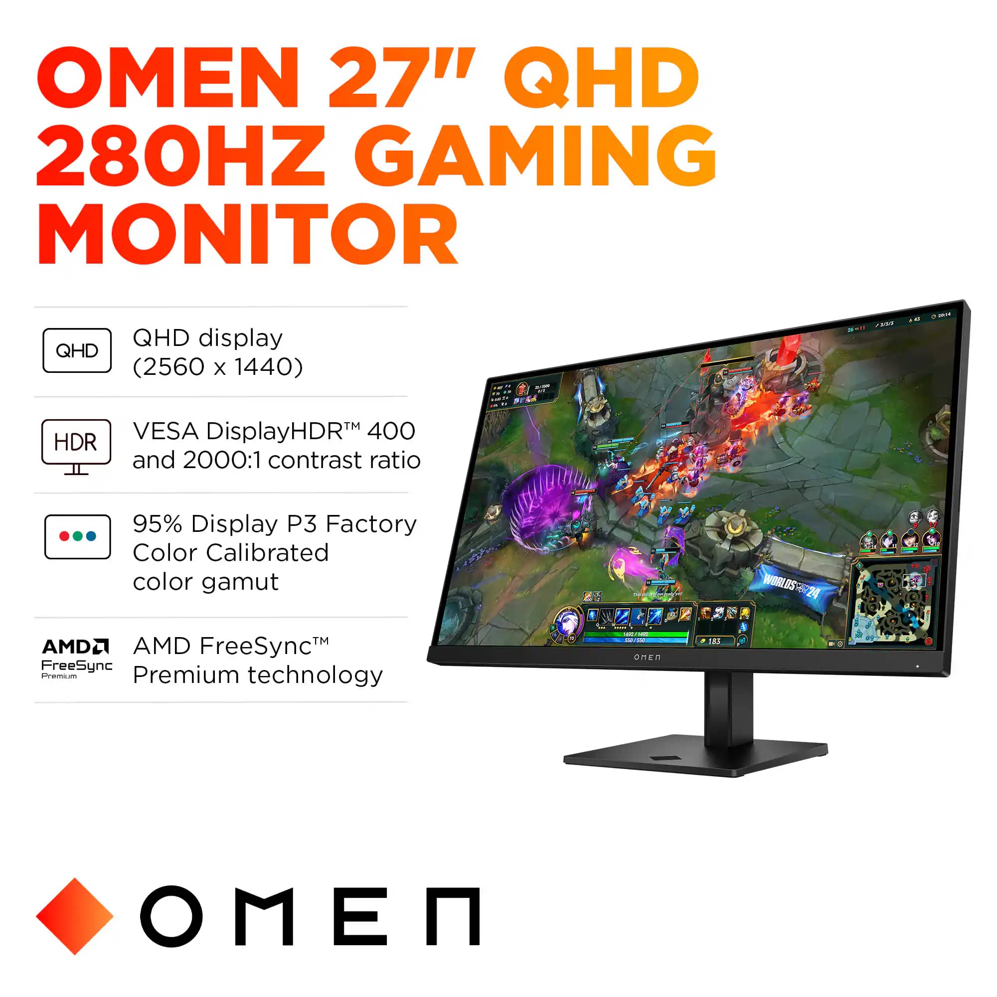 HP OMEN 27qs G2 Monitors New