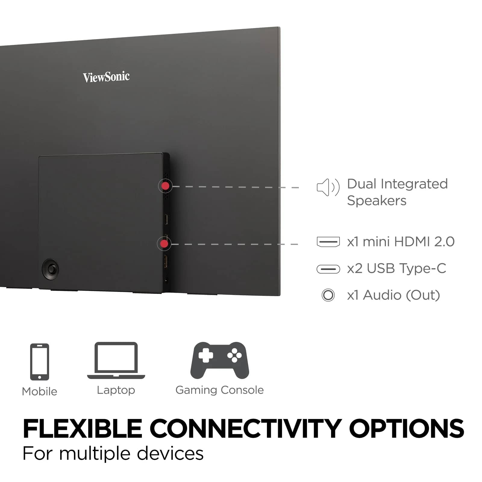 ViewSonic VX1655-4K-OLED Monitors Black New