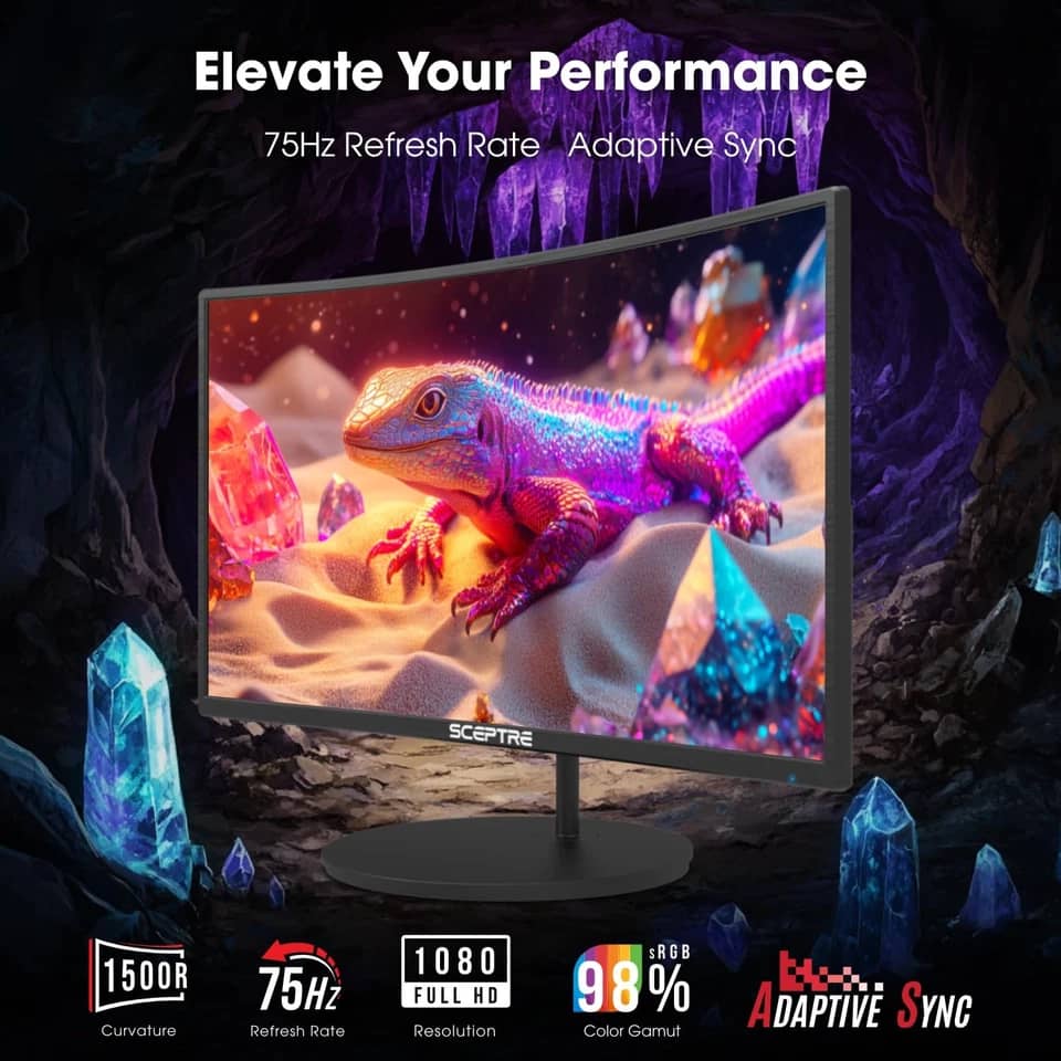 Sceptre C275W Monitors Black New