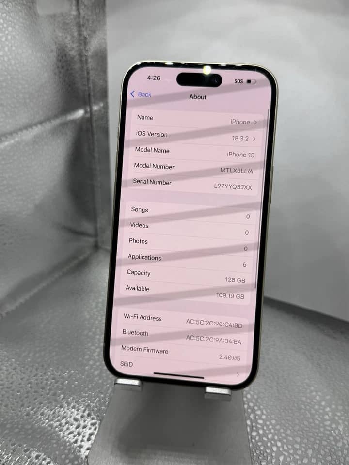 Apple iPhone 15 Cell Phones Black 128G T-Mobile New