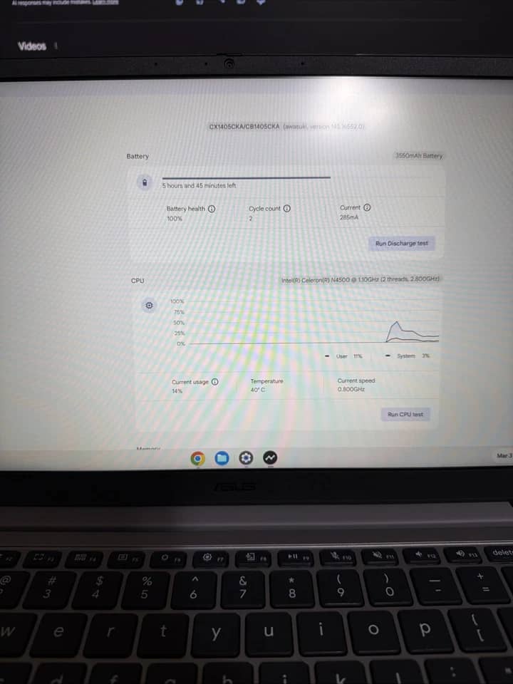 ASUS Chromebook CX1405CKA Computers 64GB 4GB New