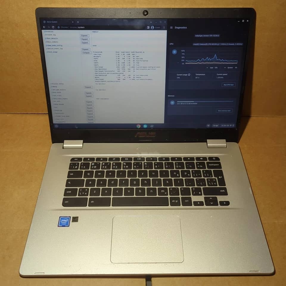 ASUS Chromebook C523 Computers 64GB 4GB New