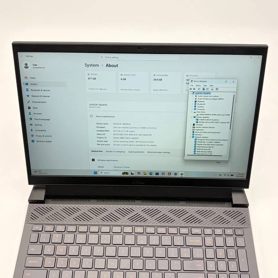 Dell G15 5520 Computers 1000GB 16GB Refurbished - Excellent
