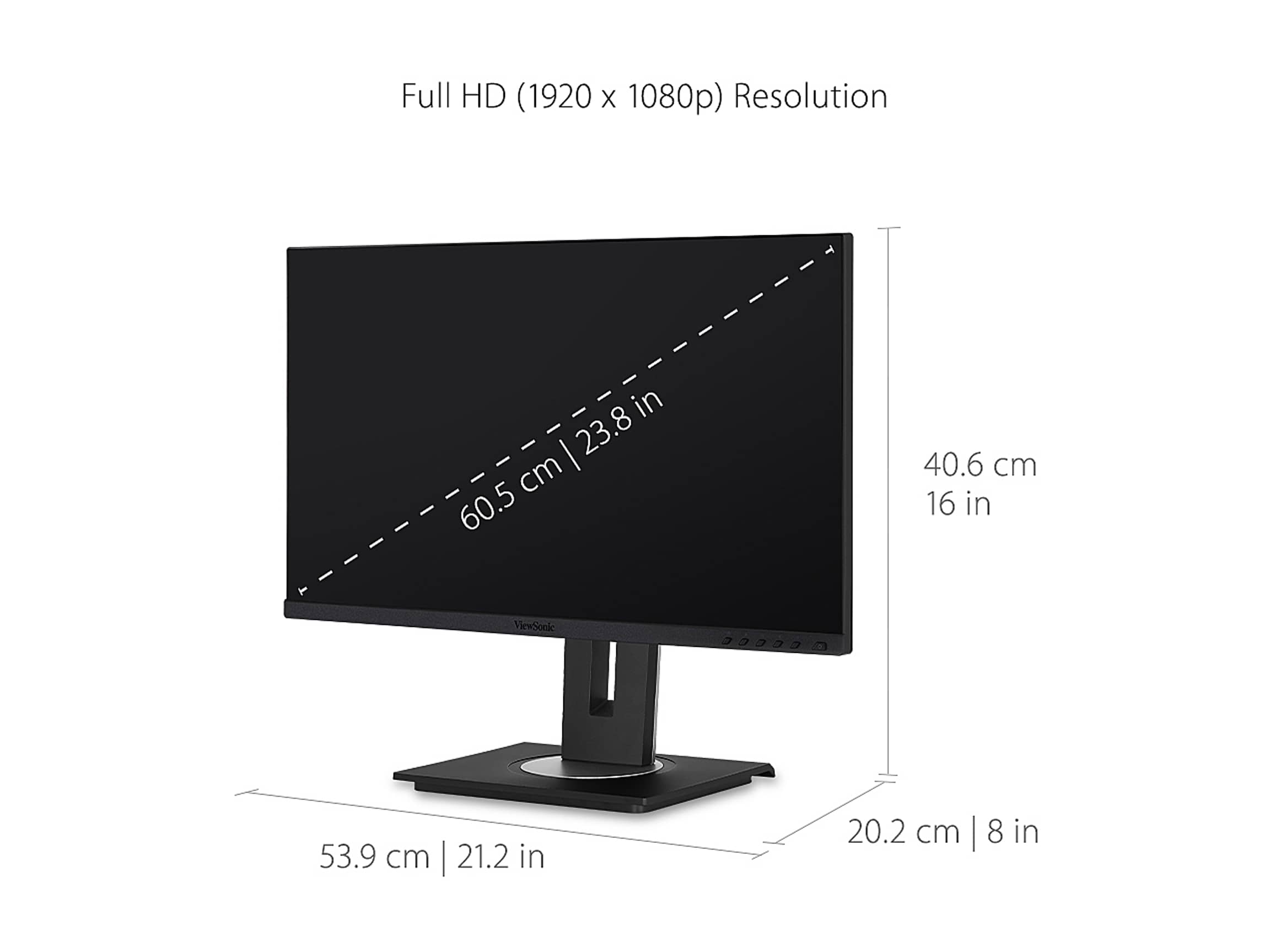 ViewSonic VG2456 Monitors Black New