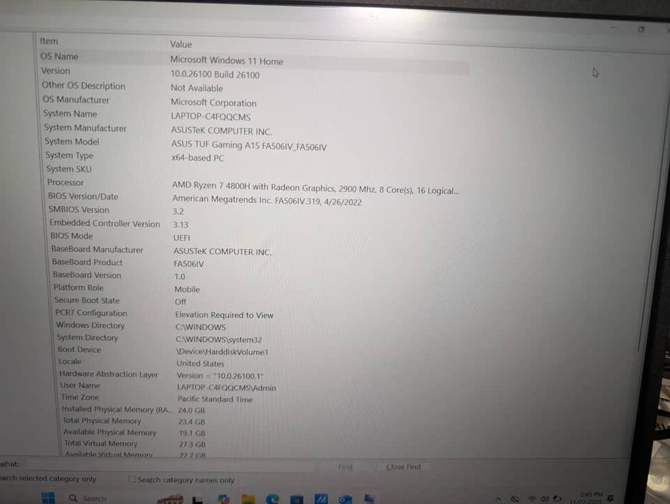 ASUS TUF FA506IU Computers 512GB 8GB Open-Box Excellent