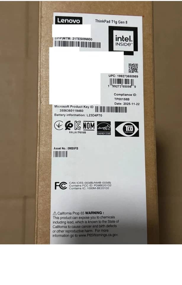 Lenovo ThinkPad T1g Gen 8 Computers 1TB 32GB New