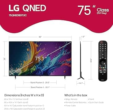 LG QNED80TUC TVs 50 inch New