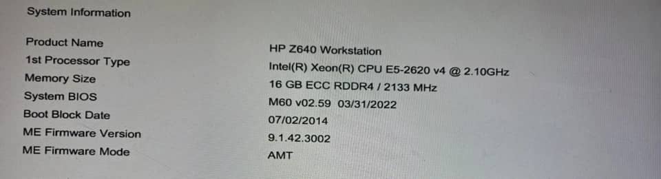 HP Z640 Computers 128GB New
