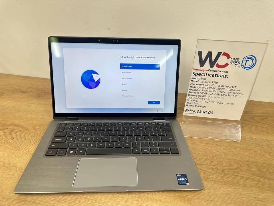 Dell Latitude 7330 Computers 1000GB 16GB Refurbished - Excellent