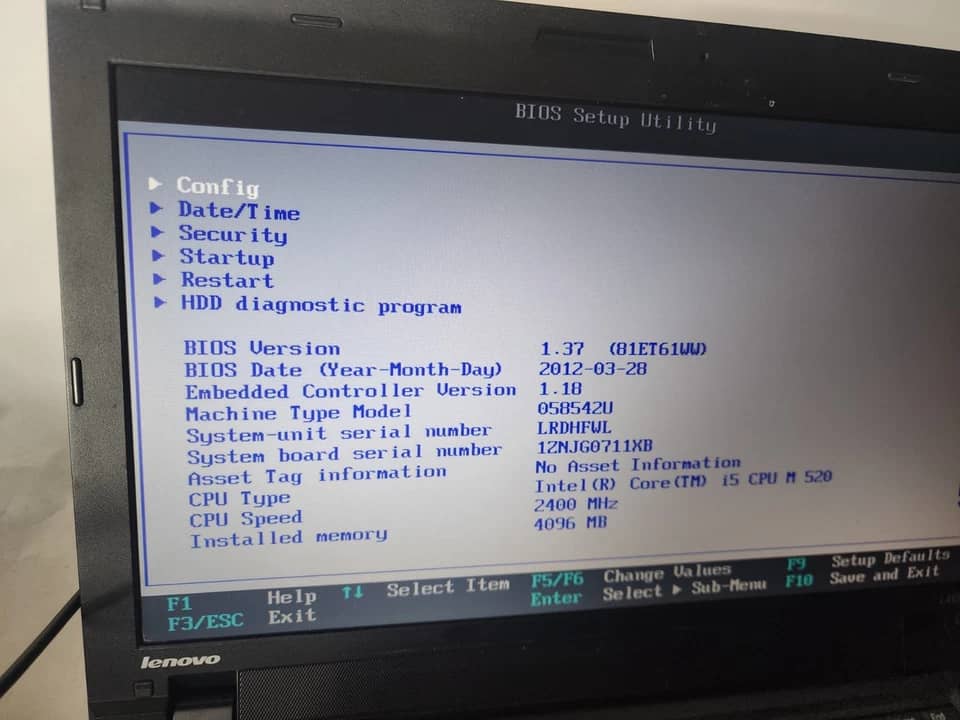 Lenovo ThinkPad L412 Computers 160GB 4GB For parts or not working
