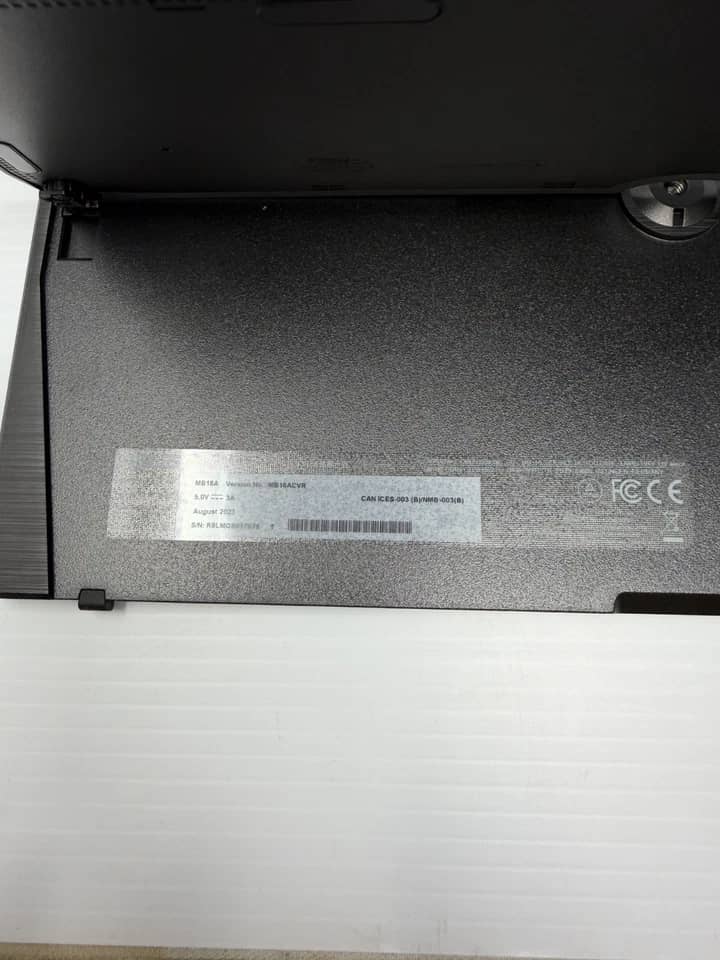 ASUS MB16ACVR Monitors Black New
