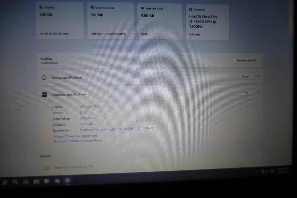Lenovo ThinkPad X1 Carbon Gen 2 Computers 128GB 8GB Used - Good