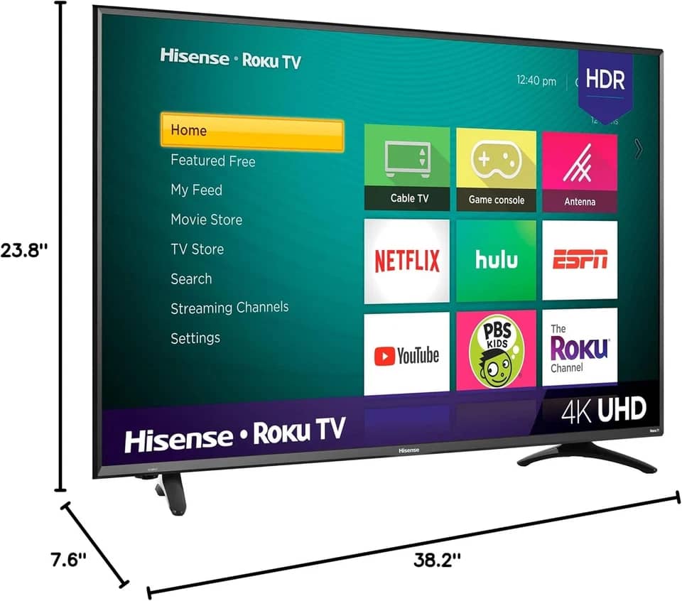Hisense 50R7E TVs Black New
