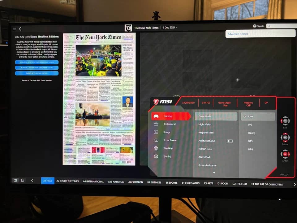 MSI Optix G272 Monitors Black New