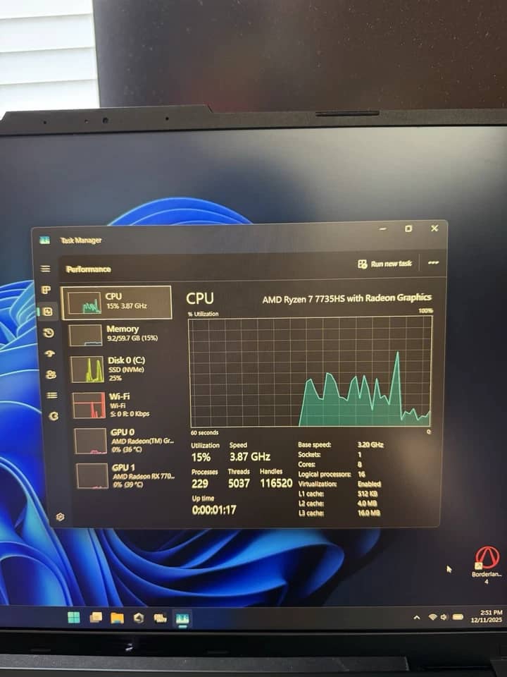 ASUS TUF A16 Computers 1000GB 16GB New