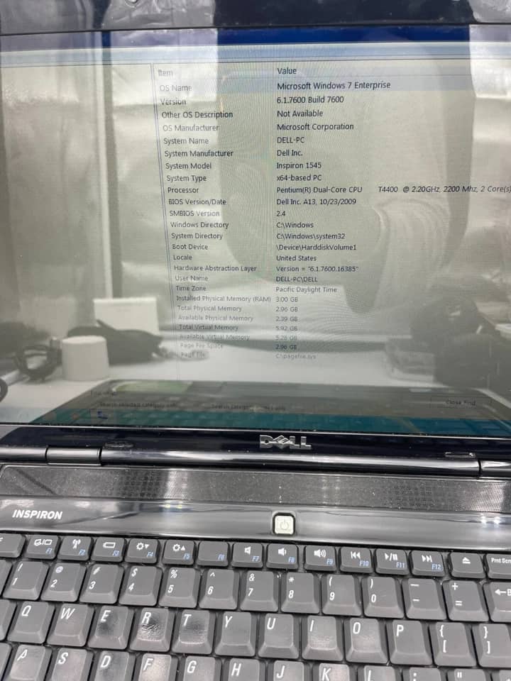 Dell Inspiron 1545 Computers 120GB 3GB Used - Good