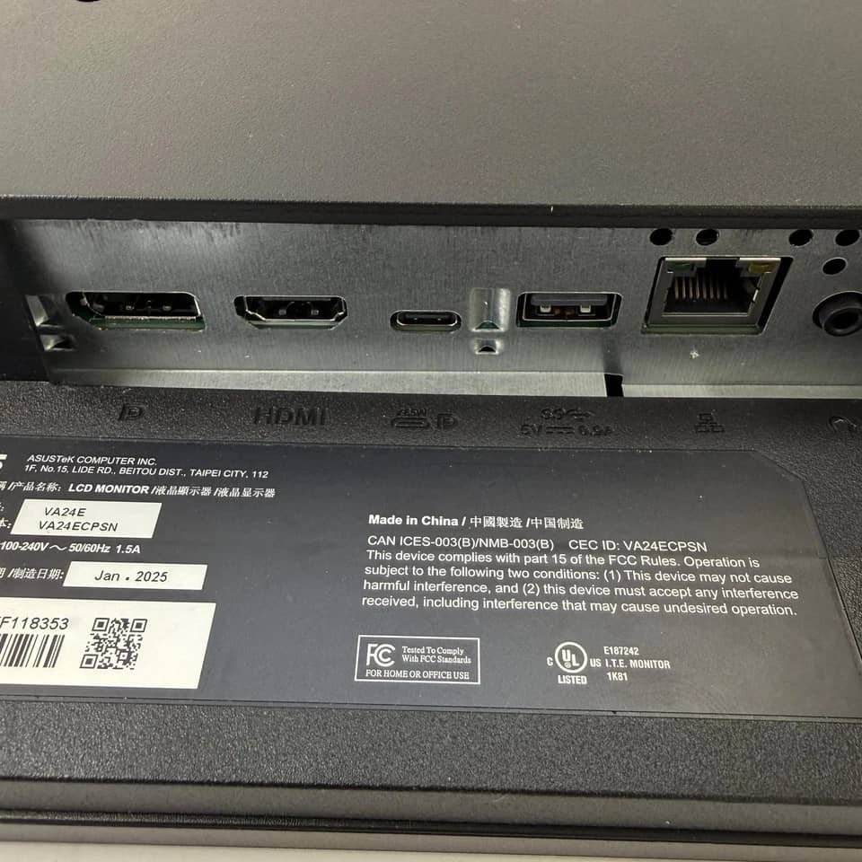 ASUS VA24ECPSN Monitors Used - Like New