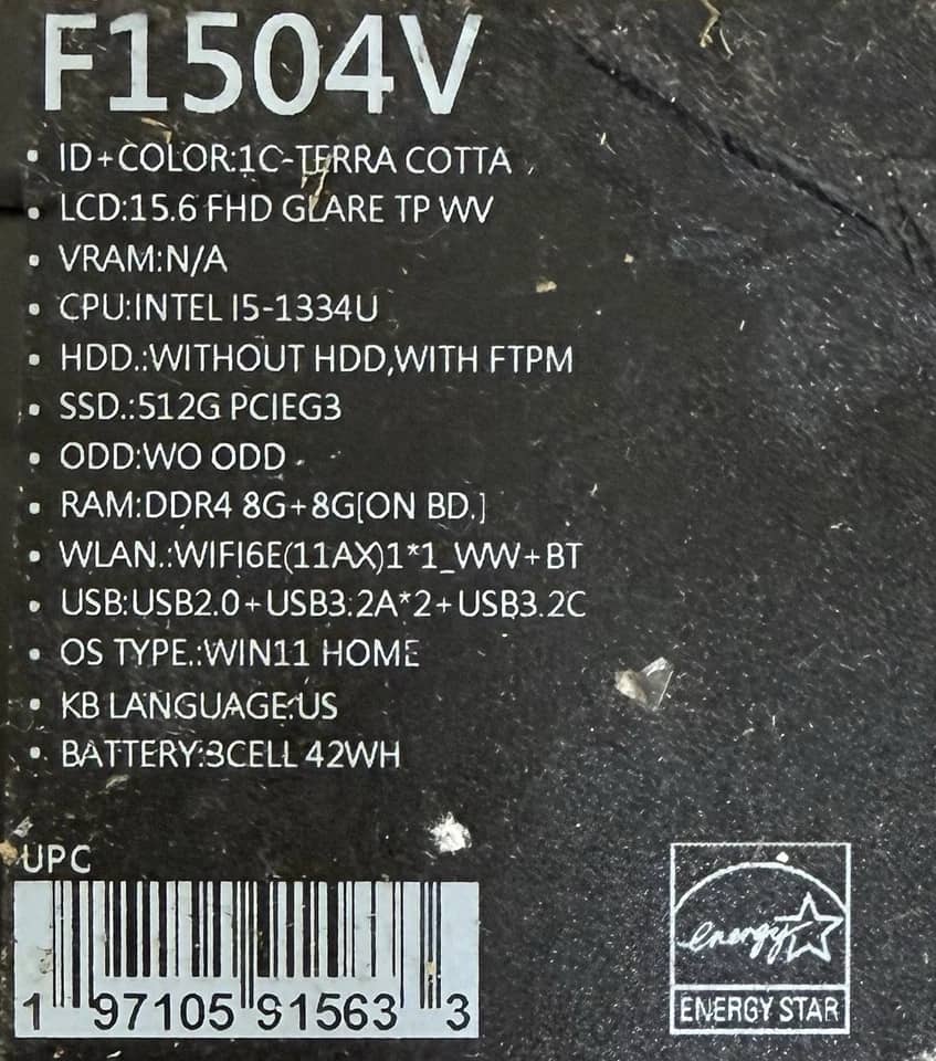 ASUS Vivobook F1504VA Computers 128GB 16GB New