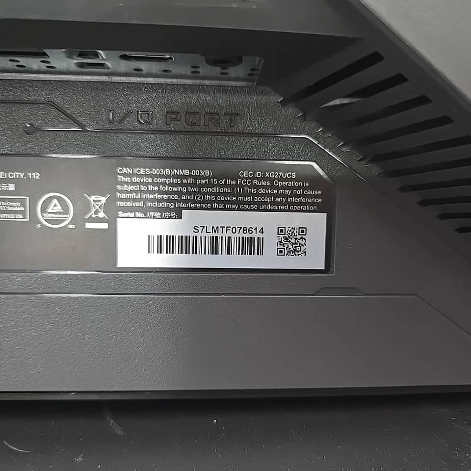 ASUS XG27UCS Monitors New