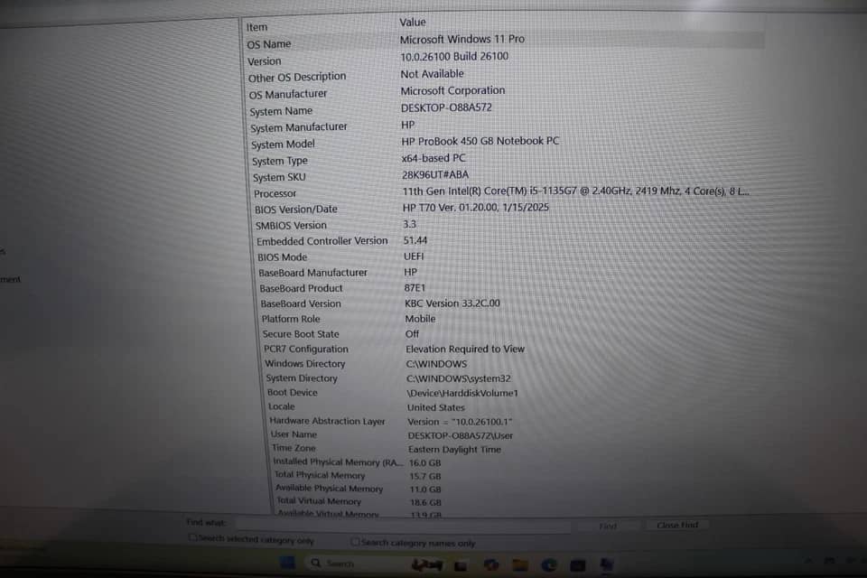 HP ProBook 450 G8 Computers 128GB 16GB Used - Good