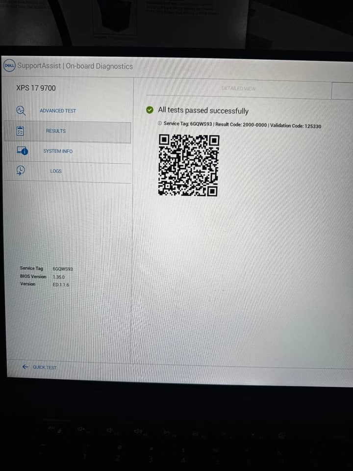Dell XPS 17 9700 Computers 1TB 16GB Used - Good