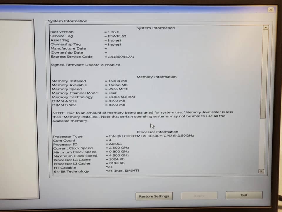 Dell Inspiron 3555 Computers 256GB 16GB Used - Good
