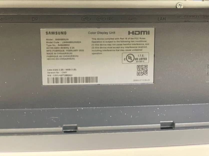 Samsung S95UA Monitors For parts or not working