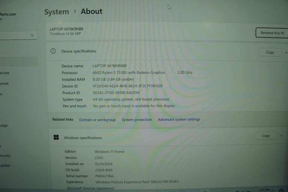 Lenovo ThinkBook 14 G6 ABP Computers 256GB 8GB Used - Good