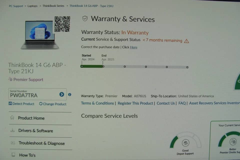 Lenovo ThinkBook 14 G6 ABP Computers 256GB 8GB Used - Good