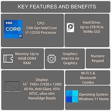 ASUS Vivobook F1605Z Computers 1TB 16GB New