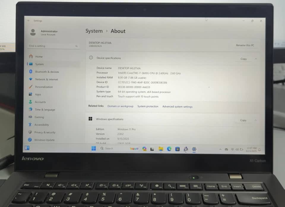 Lenovo ThinkPad X1 Computers 128GB 4GB Used - Good