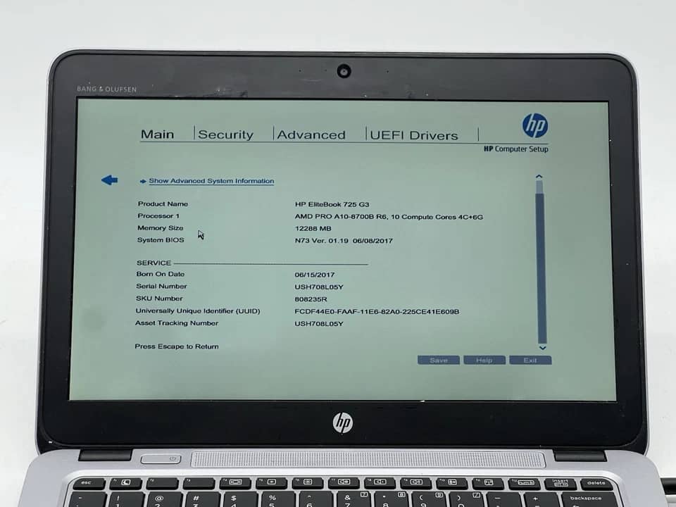 HP 725 G3 Computers 256GB 8GB Used - Good
