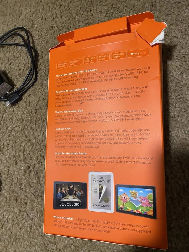 Amazon Fire HD 8 10th Tablets Black 32GB New